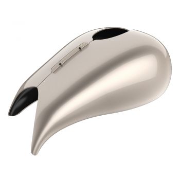 Advanblack Silver Fortune Extended Stretched Tank Cover for Harley 2008-2020 Street Glide & Road Glide 