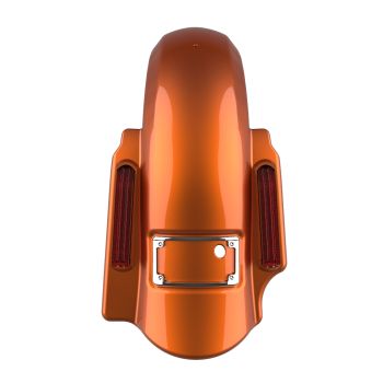 Advanblack Hi-Fi Orange Dominator Stretched Rear Fender For 2014+ Harley Davidson Touring Models