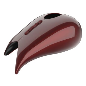 Advanblack Stiletto Red Extended Stretched Tank Cover for Harley 2008-2020 Street Glide & Road Glide 