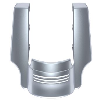 AdvanBlack  Dual Cutout Brilliant Silver Stretched Rear Fender Extension For 2014+ Harley Davidson Touring Models