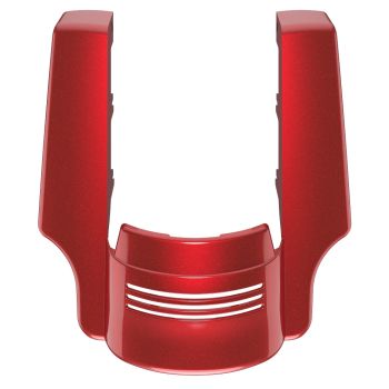 AdvanBlack Dual Cutout Ember Red Sunglo Stretched Rear Fender Extension For '09-'13  Harley Davidson Touring Models