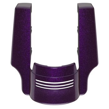 Advanblack Dual Cutout Hard Candy Mystic Purple Flake Stretched Rear Fender Extension For 2014+ Harley Davidson Touring Models