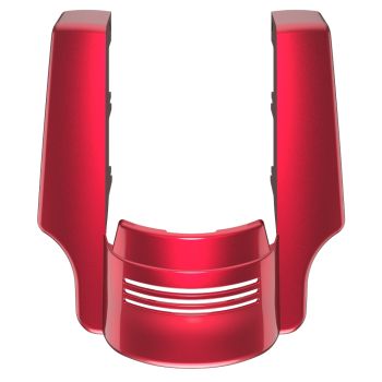 AdvanBlack Dual Cutout Velocity Red Sunglo Stretched Rear Fender Extension For 2014+ Harley Davidson Touring Models 