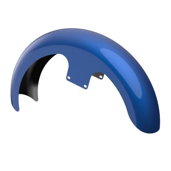 Advanblack Flame Blue Pearl  21" Reveal Wrapper Hugger Front Fender For ''86-''21 Harley Touring Models