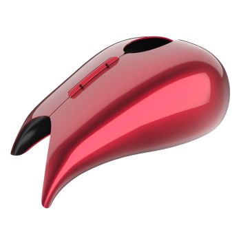 Advanblack Velocity Red Sunglo Extended Stretched Tank Cover for Harley 2008-2020 Street Glide & Road Glide 