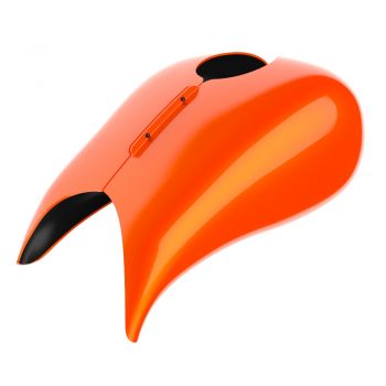 Wicked Orange Pearl Extended Stretched Tank Cover for Harley 2008-2020 Street Glide & Road Glide 