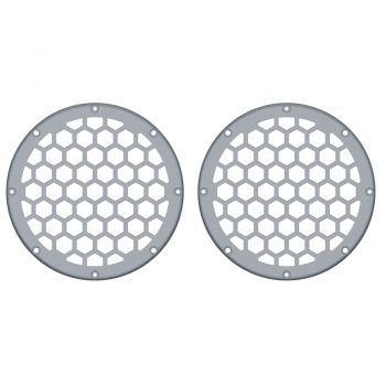 Advanblack x XBS Color Matched HEX 6.5'' Speaker Grills-Baracuda Silver Denim