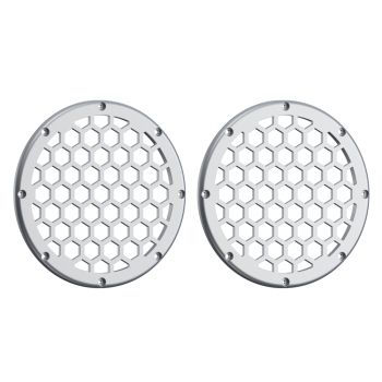 Advanblack x XBS Color Matched HEX 6.5'' Speaker Grills-Atlas Silver Metallic