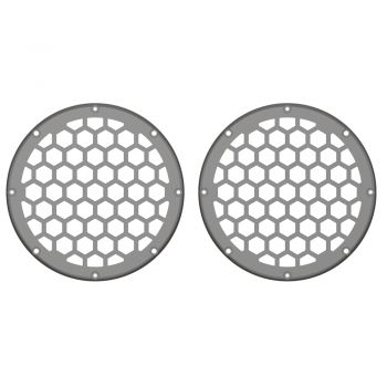Advanblack x XBS Color Matched HEX 6.5'' Speaker Grills-Billet Silver