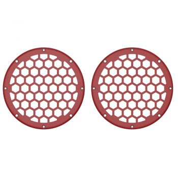 Advanblack x XBS Color Matched HEX 6.5'' Speaker Grills-Billiard Red