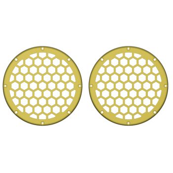Advanblack x XBS Color Matched HEX 6.5'' Speaker Grills-Eagle Eye Yellow