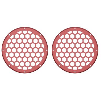 Advanblack x XBS Color Matched HEX 6.5'' Speaker Grills-Ember Red Sunglo
