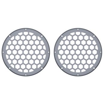 Advanblack x XBS Color Matched HEX 6.5'' Speaker Grills-Gauntlet Grey Metallic