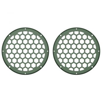 Advanblack x XBS Color Matched HEX 6.5'' Speaker Grills-KInetik Green