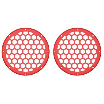 Advanblack x XBS Color Matched HEX 6.5'' Speaker Grills-Scarlet Red