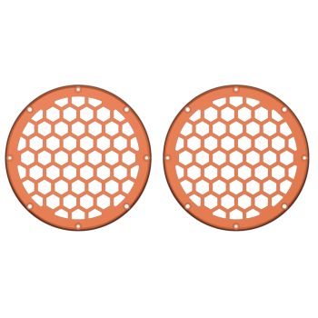Advanblack x XBS Color Matched HEX 6.5'' Speaker Grills-Scorched Orange