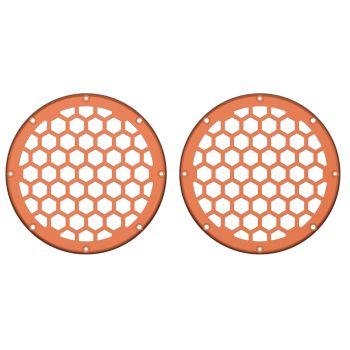 Advanblack x XBS Color Matched HEX 6.5'' Speaker Grills-Scorched Orange