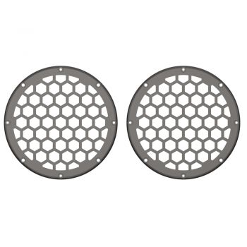 Advanblack x XBS Color Matched HEX 6.5'' Speaker Grills-Silver Flux