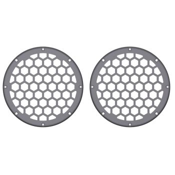 Advanblack x XBS Color Matched HEX 6.5'' Speaker Grills-Smoke Gray