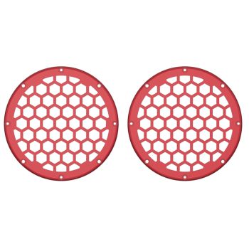 Advanblack x XBS Color Matched HEX 6.5'' Speaker Grills-Wicked Red