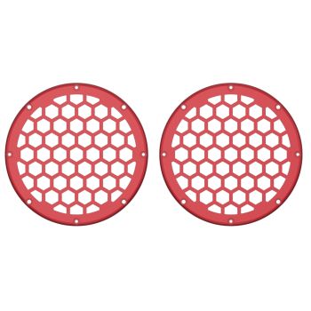 Advanblack x XBS Color Matched HEX 6.5'' Speaker Grills-Wicked Red