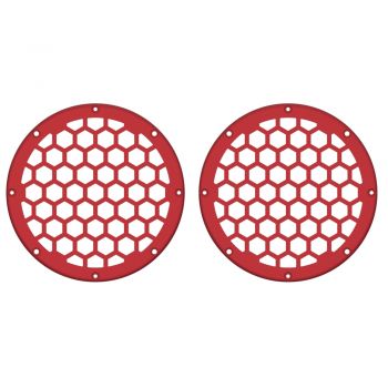 Advanblack x XBS Color Matched HEX 6.5'' Speaker Grills-Wicked Red Denim