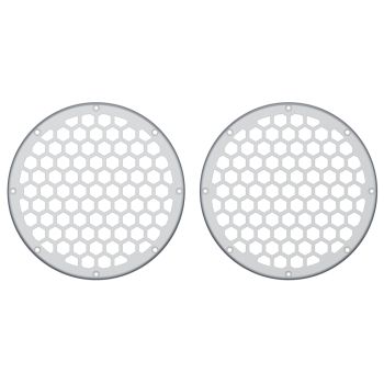 Advanblack x XBS Color Matched HEX 8'' Speaker Grills-Atlas Silver Metallic