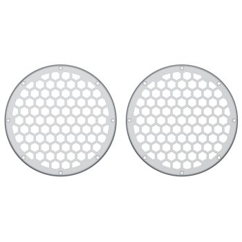 Advanblack x XBS Color Matched HEX 8'' Speaker Grills-Baracuda Silver