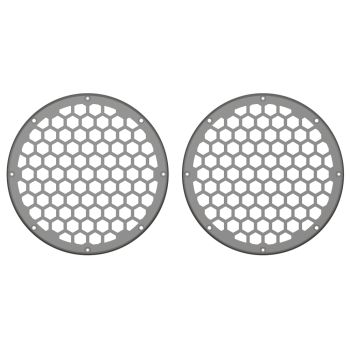 Advanblack x XBS Color Matched HEX 8'' Speaker Grills-Billet Silver