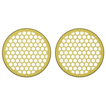 Advanblack x XBS Color Matched HEX 8'' Speaker Grills-Eagle Eye Yellow