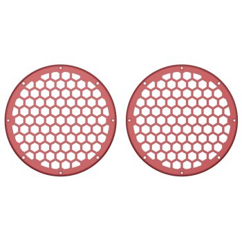 Advanblack x XBS Color Matched HEX 8'' Speaker Grills-Ember Red Sunglo