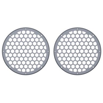 Advanblack x XBS Color Matched HEX 8'' Speaker Grills-Gauntlet Grey Metallic