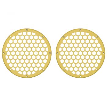 Advanblack x XBS Color Matched HEX 8'' Speaker Grills-Industrial Yellow