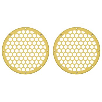Advanblack x XBS Color Matched HEX 8'' Speaker Grills-Industrial Yellow
