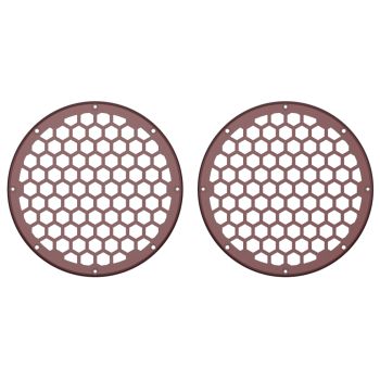 Advanblack x XBS Color Matched HEX 8'' Speaker Grills-Mysterious Red Sunglo