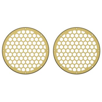 Advanblack x XBS Color Matched HEX 8'' Speaker Grills-Olive Gold