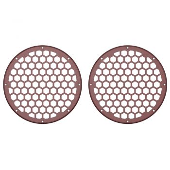 Advanblack x XBS Color Matched HEX 8'' Speaker Grills-Stiletto Red