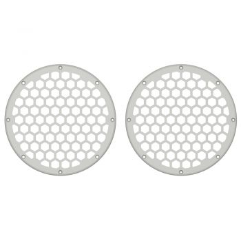 Advanblack x XBS Color Matched HEX 8'' Speaker Grills-Stone Washed White Pearl