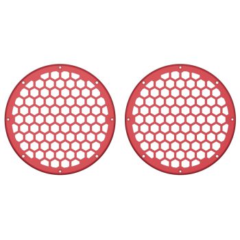 Advanblack x XBS Color Matched HEX 8'' Speaker Grills-Wicked Red