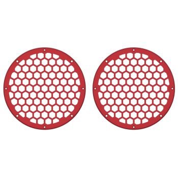Advanblack x XBS Color Matched HEX 8'' Speaker Grills-Wicked Red Denim
