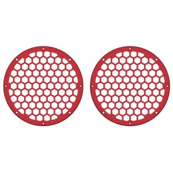 Advanblack x XBS Color Matched HEX 8'' Speaker Grills-Wicked Red Denim