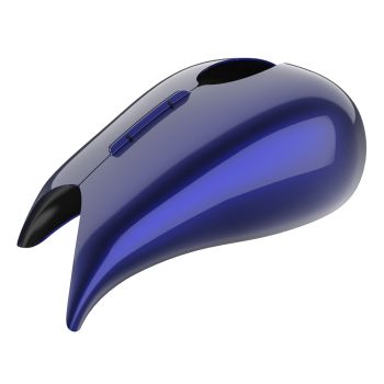 Advanblack Zephyr Blue Extended Stretched Tank Cover for Harley 2008-2020 Street Glide & Road Glide 
