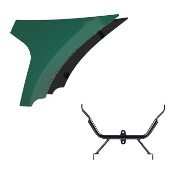 Apline Green Side Spoiler Panel Fairings with Support Bracket for '23.5-'25 Harley Road Glide 
