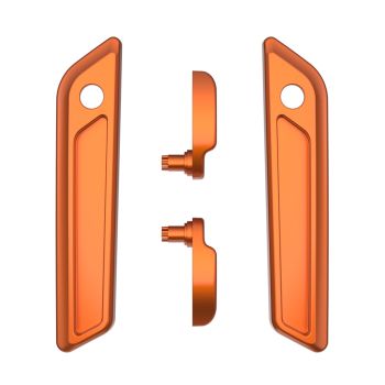 Amber Whisky Saddlebag Lid Lever & Latch Cover Set Kit For 2014+ Harley Touring