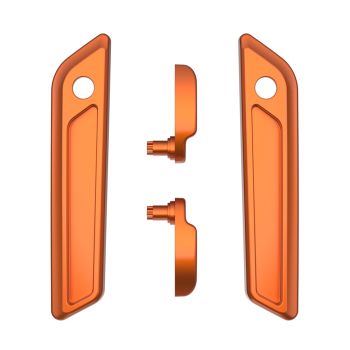 Amber Whisky Saddlebag Lid Lever & Latch Cover Set Kit For 2014+ Harley Touring