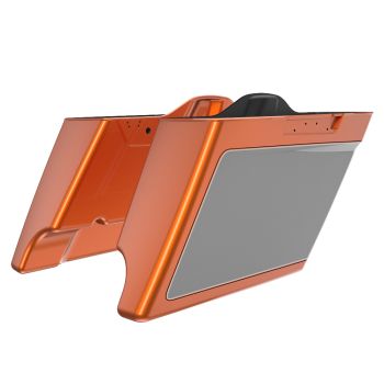 M8 Special Style Two Tone Amber Whiskey and Charcoal Pearl 4.5‘’ Stretched Saddlebag Bottoms for Harley Davidson 2014+ Touring