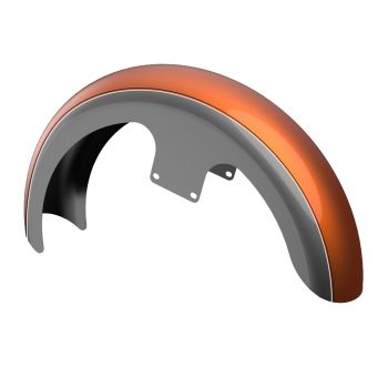 Amber Whiskey and Charcoal Pearl 21" REVEAL WRAPPER HUGGER FRONT FENDER FOR '09-'23 HARLEY TOURING