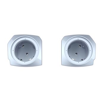 Atlas Silver Metallic Lower Fairings 6.5inch Speaker Pods for Harley 24up Later Harley Touring