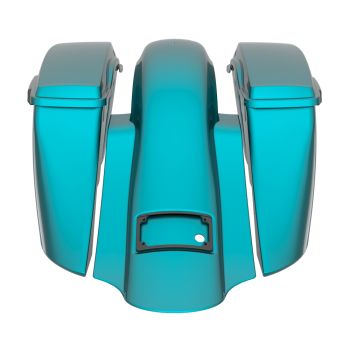 Teal Thunder/Vivid Black Bagger Boss Down and Out Bagger Kit Black Latch For '23-'25 Harley CVO & '24-'25 Street Glide Road Glide