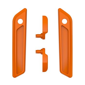 Baja Orange Saddlebag Lid Lever & Latch Cover Set Kit For 2014+ Harley Touring